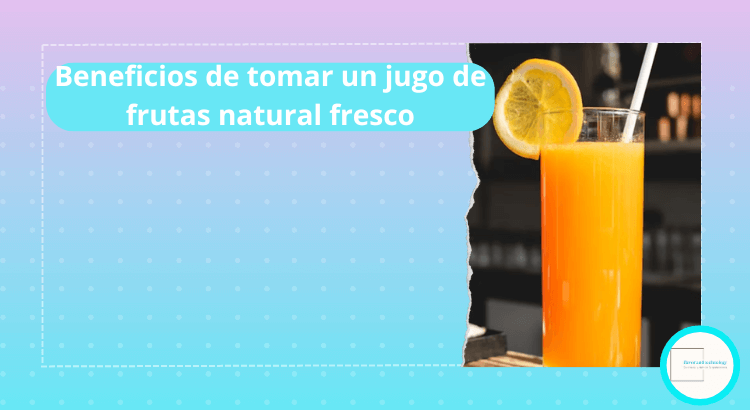 Portada jugo de frutas natural