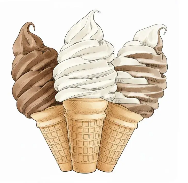 cono de portada de como hacer helado suave de chocolate y vainilla