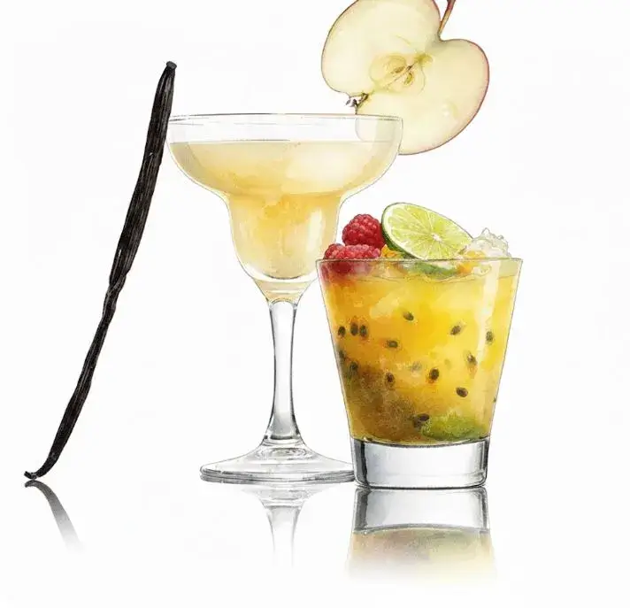 cocteles hechos con jarabe de azucar invertico y maracuya